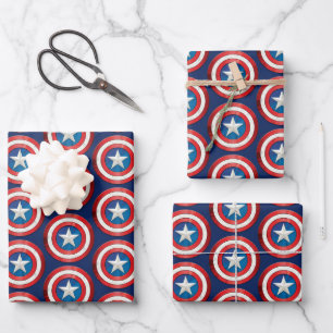 Avengers Classics   Captain America Brushed Shield Wrapping Paper Sheet
