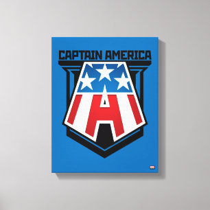 Avengers Classics   Captain America Patriotic Icon Canvas Print