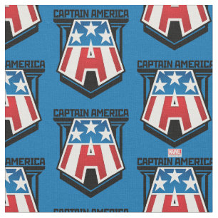 Avengers Classics   Captain America Patriotic Icon Fabric