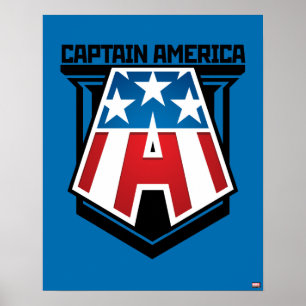 Avengers Classics   Captain America Patriotic Icon Poster