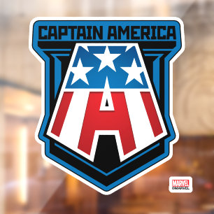 Avengers Classics   Captain America Patriotic Icon Window Cling