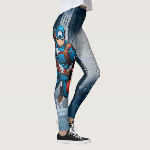 Avengers Classics   Captain America Runs Forward Leggings