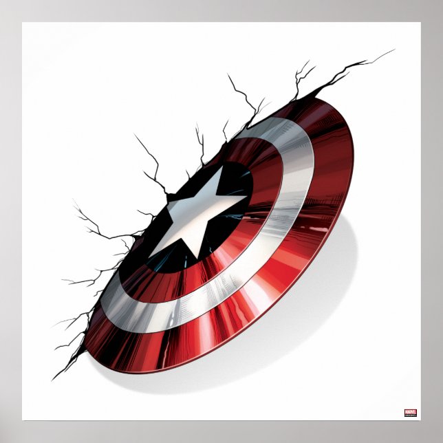 Avengers Classics | Captain America Shield Struck Poster (Front)