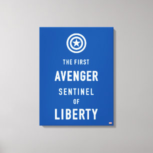 Avengers Classics Captain America Typography Canvas Print