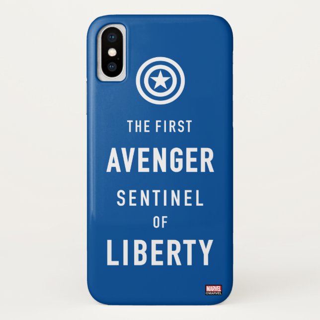 Avengers Classics | Captain America Typography Case-Mate iPhone Case (Back)