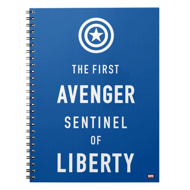Avengers Classics | Captain America Typography Notebook (Front)