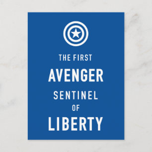 Avengers Classics   Captain America Typography Postcard