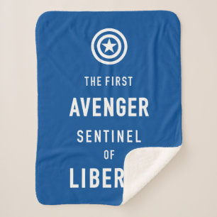 Avengers Classics Captain America Typography Sherpa Blanket