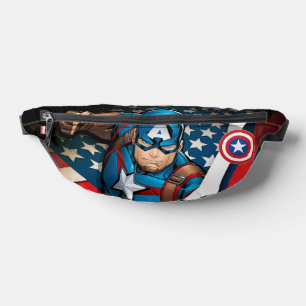 Avengers Classics   Captain America With Stripes Fanny Pack