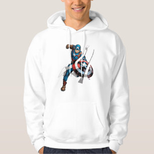 Avengers Classics Captain America With Stripes Hoodie