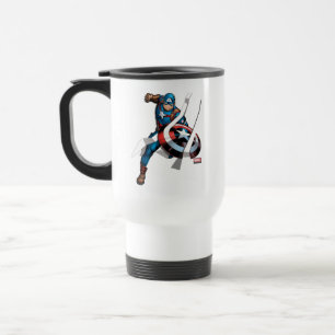 Avengers Classics Captain America With Stripes Travel Mug