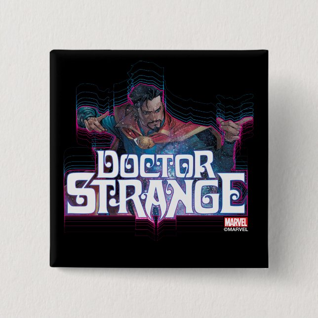 Avengers Classics | Doctor Strange Cosmic Graphic 2 Inch Square Button (Front)
