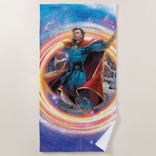 Avengers Classics   Doctor Strange In Portal Beach Towel