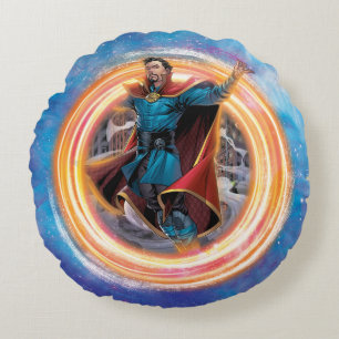Avengers Classics Doctor Strange In Portal Round Pillow