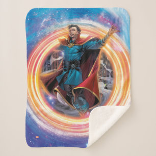 Avengers Classics Doctor Strange In Portal Sherpa Blanket