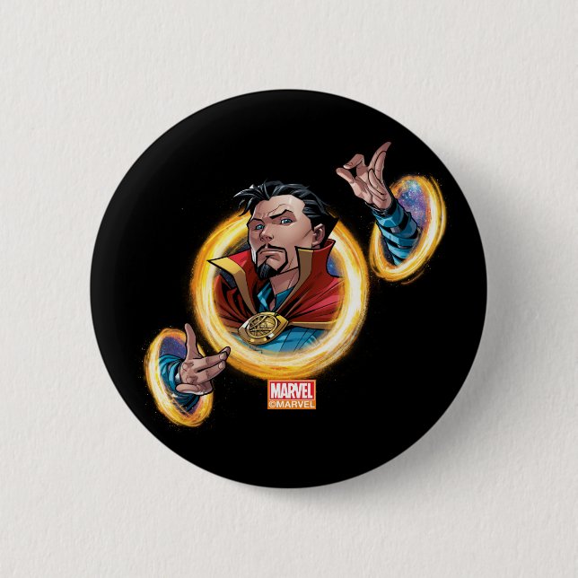 Avengers Classics | Doctor Strange Through Portals 2 Inch Round Button (Front)
