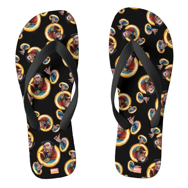 Avengers Classics | Doctor Strange Through Portals Flip Flops (Footbed)