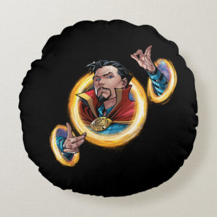 Avengers Classics Doctor Strange Through Portals Round Pillow