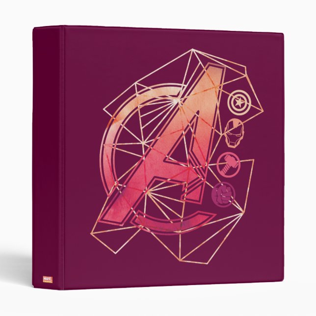 Avengers Classics | Geometric Avengers Icons Binder (Front/Spine)