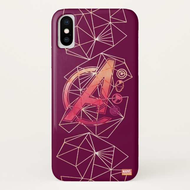 Avengers Classics | Geometric Avengers Icons Case-Mate iPhone Case (Back)