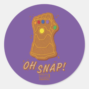 Avengers Classics   Gingerbread Thanos Oh Snap! Classic Round Sticker