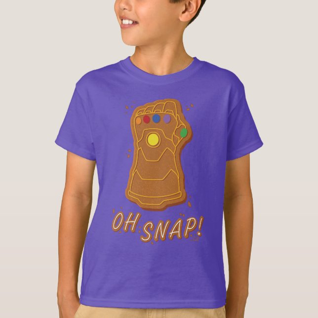 Avengers Classics | Gingerbread Thanos Oh Snap! T-Shirt (Front)