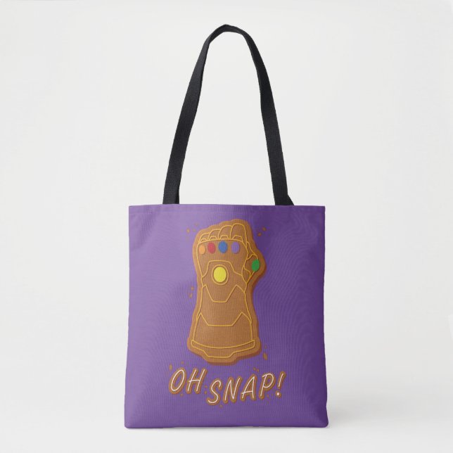 Avengers Classics | Gingerbread Thanos Oh Snap! Tote Bag (Front)