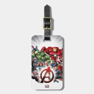 Avengers Classics Glowing Logo Avengers Group Luggage Tag