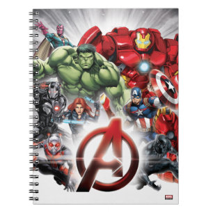 Avengers Classics   Glowing Logo Avengers Group Notebook