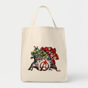 Avengers Classics   Glowing Logo Avengers Group Tote Bag