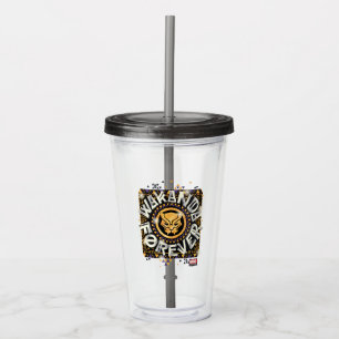 Avengers Classics   Golden Wakanda Forever Graphic Acrylic Tumbler