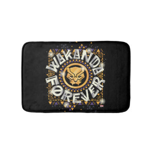 Avengers Classics Golden Wakanda Forever Graphic Bath Mat