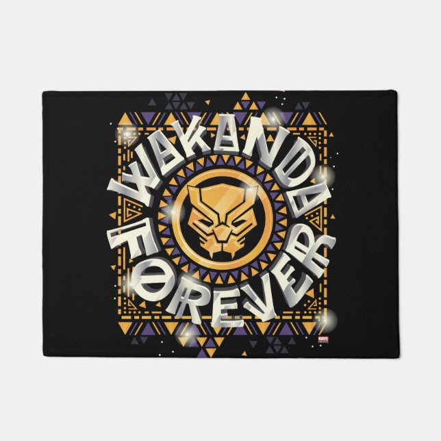 Avengers Classics | Golden Wakanda Forever Graphic Doormat (Front)