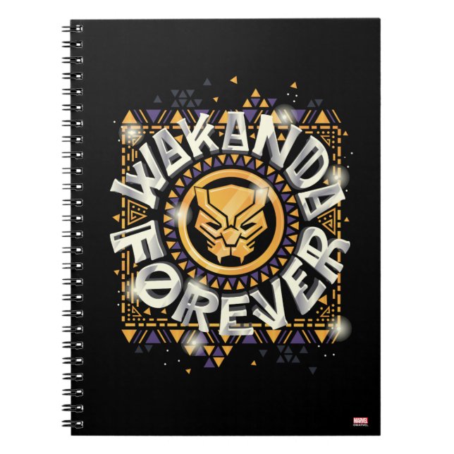 Avengers Classics | Golden Wakanda Forever Graphic Notebook (Front)