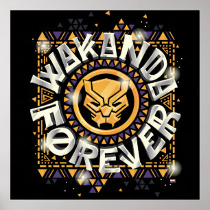 Avengers Classics   Golden Wakanda Forever Graphic Poster