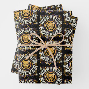 Avengers Classics Golden Wakanda Forever Graphic Wrapping Paper Sheet