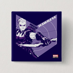 Avengers Classics Hawkeye Arrow Cutout 2 Inch Square Button