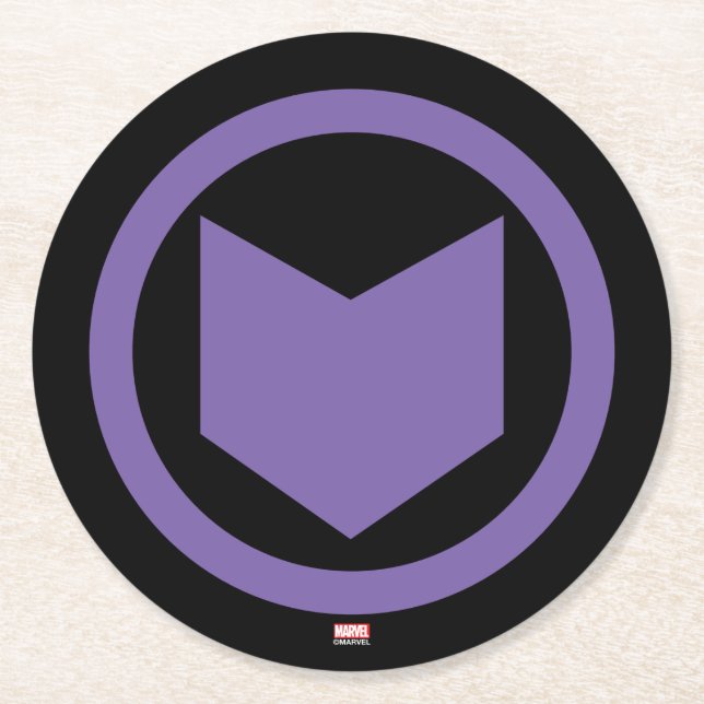 Avengers Classics | Hawkeye Arrow Icon Round Paper Coaster (Front)