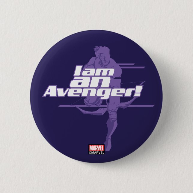 Avengers Classics | Hawkeye "I Am" Graphic 2 Inch Round Button (Front)