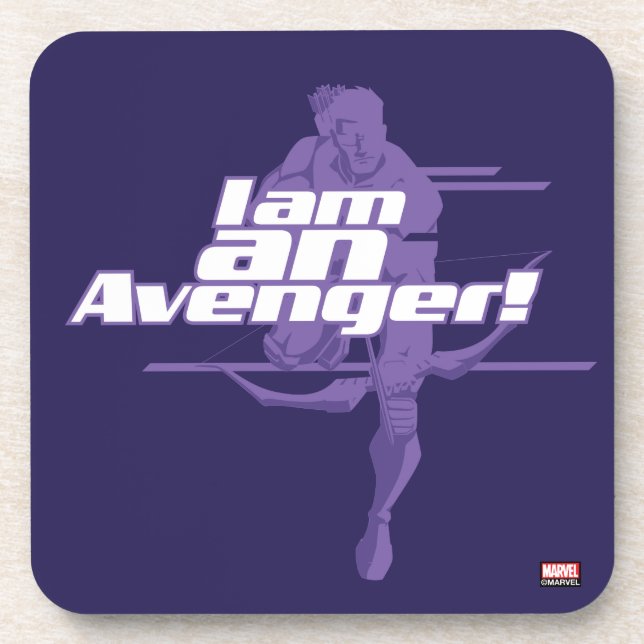 Avengers Classics | Hawkeye "I Am" Graphic Coaster (Front)