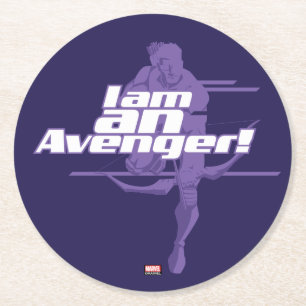 Avengers Classics Hawkeye "I Am" Graphic Round Paper Coaster