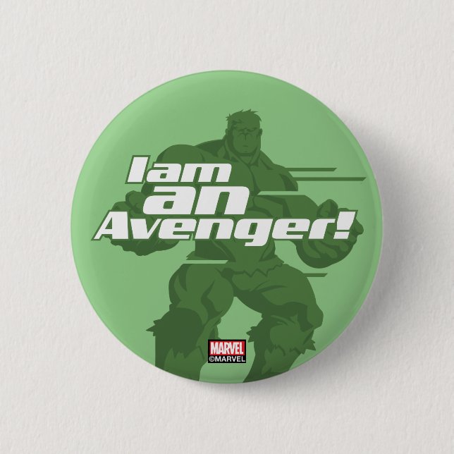Avengers Classics | Hulk "I Am" Graphic 2 Inch Round Button (Front)