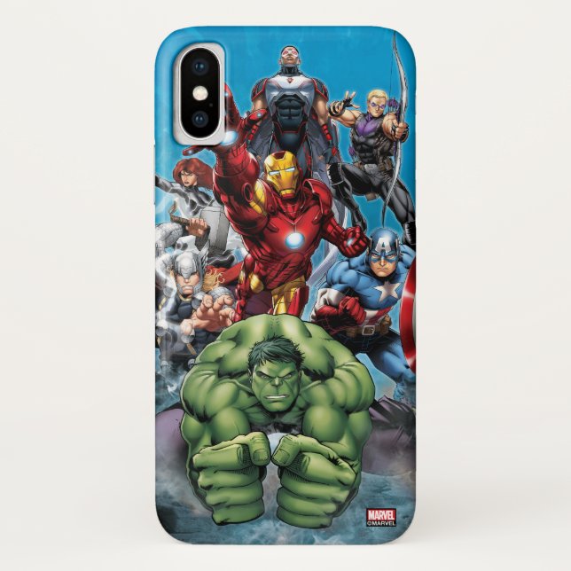 Avengers Classics | Hulk Leading Avengers Case-Mate iPhone Case (Back)
