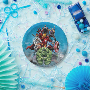 Avengers Classics   Hulk Leading Avengers Paper Plate
