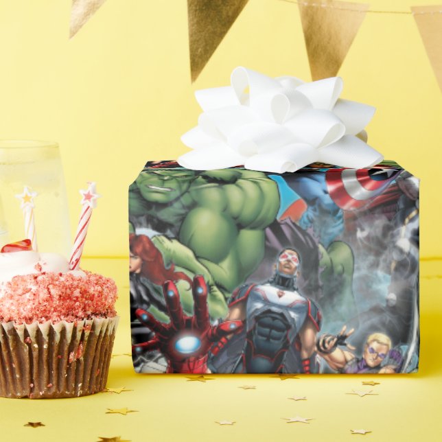 Avengers Classics | Hulk Leading Avengers Wrapping Paper (Birthday Party)