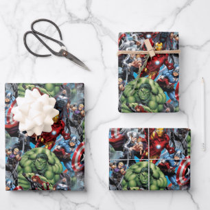 Avengers Classics   Hulk Leading Avengers Wrapping Paper Sheet