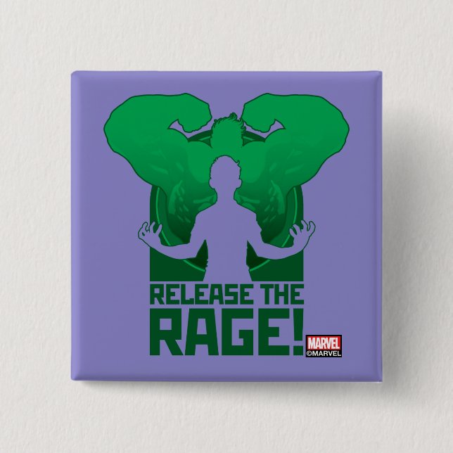 Avengers Classics | Hulk "Release The Rage" 2 Inch Square Button (Front)