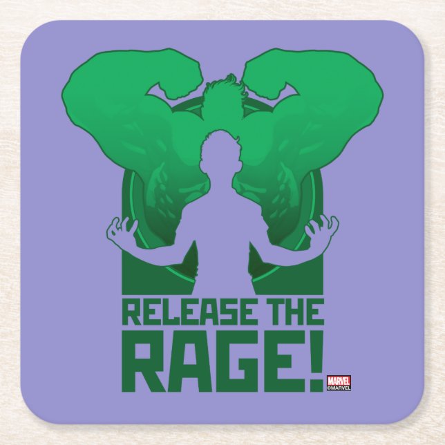 Avengers Classics | Hulk "Release The Rage" Square Paper Coaster (Front)