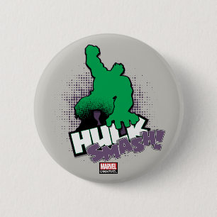 Avengers Classics   Hulk Smash Outline Graphic 2 Inch Round Button