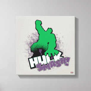 Avengers Classics   Hulk Smash Outline Graphic Canvas Print